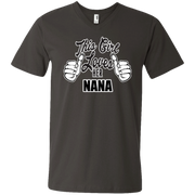 This Girl Loves Her Nana Men’s V-Neck T-Shirt