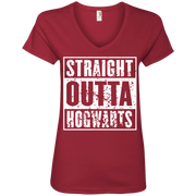 Straight Outta Hogwarts Ladies’ V-Neck T-Shirt