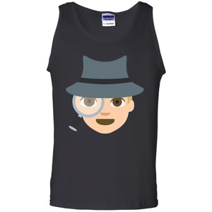 White Spy Emoji Tank Top