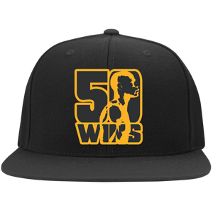 50 Wins Money Mayweather the Legend Flat Bill Twill Flexfit Cap