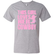 This Girl Loves Her Cowboy Men’s V-Neck T-Shirt