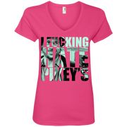 Snatch I Fu*king Hate Pikey’s Movie Quote Ladies’ V-Neck T-Shirt