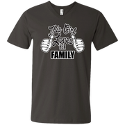 This Girl Loves Her Family Men’s V-Neck T-Shirt