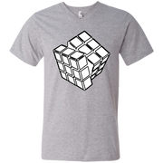 Black And White Rubix Cube Gamer Men’s V-Neck T-Shirt