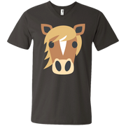 Horse Face Emoji Men’s V-Neck T-Shirt