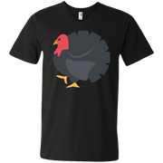 Turkey Thanksgiving Emoji Men’s V-Neck T-Shirt