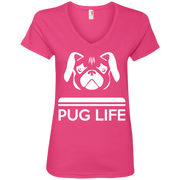 Pug Life Ladies’ V-Neck T-Shirt