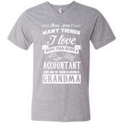 I Love Being A Grandma More Than Being an Accountant Men’s V-Neck T-Shirt
