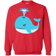 Whale Blow Hole Spray Emoji Sweatshirt