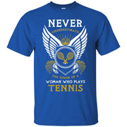 Never Underestimate The Power of a Women who Plays Tennis T-Shirt