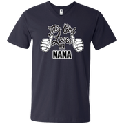 This Girl Loves Her Nana Men’s V-Neck T-Shirt