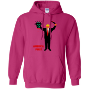 Trump Holding Statue of Liberty Head America First Hoodie