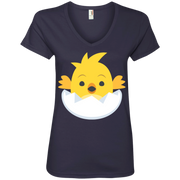 Chick Emoji Ladies’ V-Neck T-Shirt