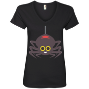 Happy Spider Emoji Ladies’ V-Neck T-Shirt