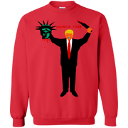Trump Holding Statue of Liberty Head America First Sweatshirt