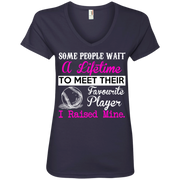 Some People Wait A Lifetime to meet their Favourite Baseball Player. Ladies’ V-Neck T-Shirt