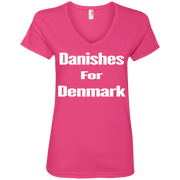 Danishes For Denmark Ladies’ V-Neck T-Shirt