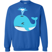 Whale Blow Hole Spray Emoji Sweatshirt