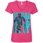 So This is a spanish Villa is It  Ladies’ V-Neck T-Shirt