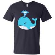 Whale Blow Hole Spray Emoji Men’s V-Neck T-Shirt