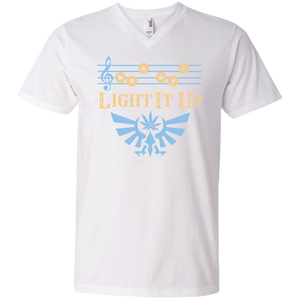 Zelda Light Up Up ‘Make It Rain’ Song Men’s V-Neck T-Shirt