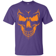 Orange Skull & Bones Face T-Shirt