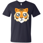 Tiger Face Emoji Men’s V-Neck T-Shirt
