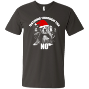 Dashing Through the NO! Men’s V-Neck T-Shirt