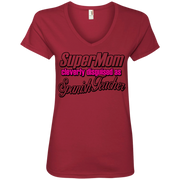 Super Mom, Cleverly Disguised as a Spanish Teacher Ladies’ V-Neck T-Shirt