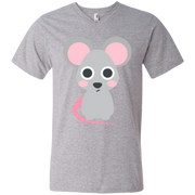 Skinny Mouse Emoji Men’s V-Neck T-Shirt