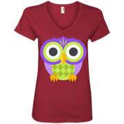 Owl Emoji Ladies’ V-Neck T-Shirt