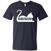 The More People I Meet, The More I Like Cats Men’s V-Neck T-Shirt