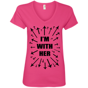 Im With Her! Women’s Day! Ladies’ V-Neck T-Shirt
