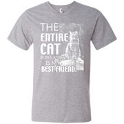 The Entire Cat Population is my best Friend Men’s V-Neck T-Shirt