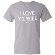 I Love (it when) My Wife (Lets me play video games) Men’s V-Neck T-Shirt