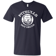 Pitbulls, Not Drugs! Men’s V-Neck T-Shirt