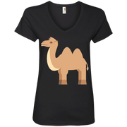 Camel Emoji Ladies’ V-Neck T-Shirt