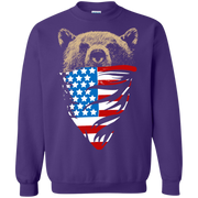 Bear Wearing American Flag Bandanna Sweatshirt