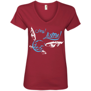 Zelda Hey Listen Navi Ladies’ V-Neck T-Shirt