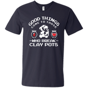 Zelda Good Things Come to Those Who break Clay Pots Men’s V-Neck T-Shirt