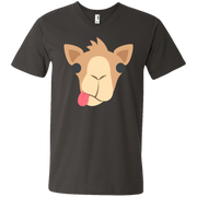 Funny Camel Face Emoji Men’s V-Neck T-Shirt