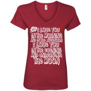 I Love You in The Morning Poem Ladies’ V-Neck T-Shirt