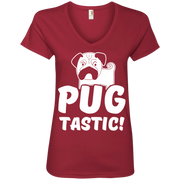 Pug Tastic! Ladies’ V-Neck T-Shirt