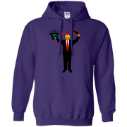 Trump Holding Statue of Liberty Head America First! Hoodie