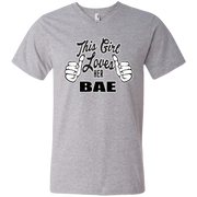 This Girl Loves Her Bae Men’s V-Neck T-Shirt