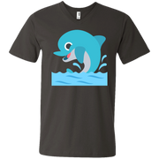 Dolphin Emoji Men’s V-Neck T-Shirt