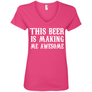 This Drink is Making me Awesome Shirt Ladies’ V-Neck T-Shirt