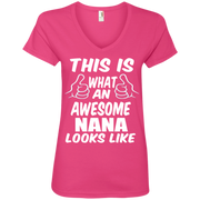 This is What an Awesome Nana Looks Like Ladies’ V-Neck T-Shirt