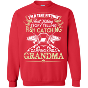 Tent Pitching, Fish Catching, Camping Kinda Grandma Sweatshirt