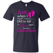 Just When i Thought I Was Too Old To Love Again, I Became a Grandma! Men’s V-Neck T-Shirt